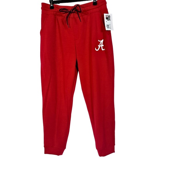 Alabama Crimson Tide Mens Knit Jogger Pants Red NCAA Lounge Sleep Size S - Picture 1 of 3